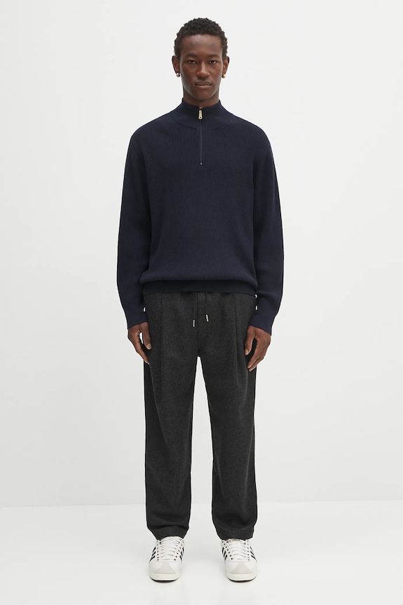 Drôle de Monsieur wool trousers Le Pantalon Cropped Flanelle H.BP167.WV008 gray