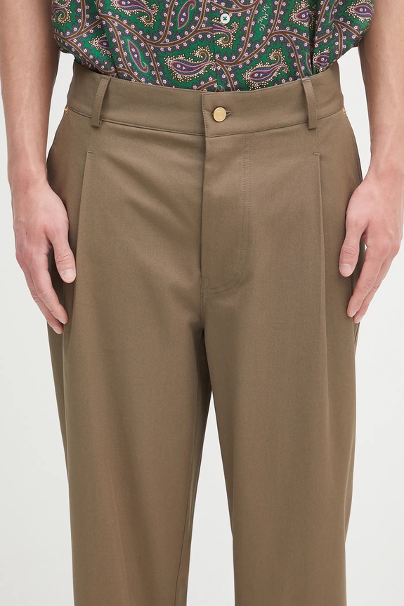 Nohavice Drôle de Monsieur Le Pantalon Cropped Twill béžová H.BP155.CO214