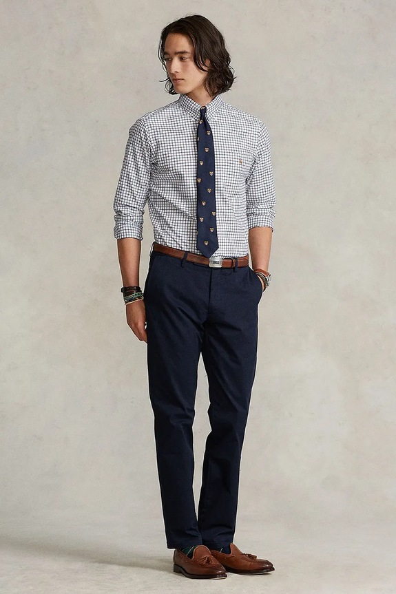 Nohavice Polo Ralph Lauren s elastanom tmavomodrá 710675544