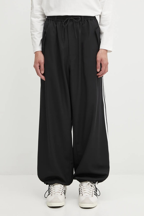 Y-3 pantaloni in misto lana Refined Wool nero JX7275