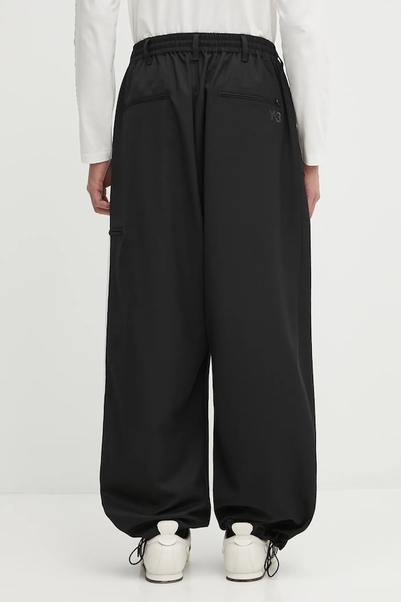 Y-3 pantaloni in misto lana Refined Wool JX7275 nero