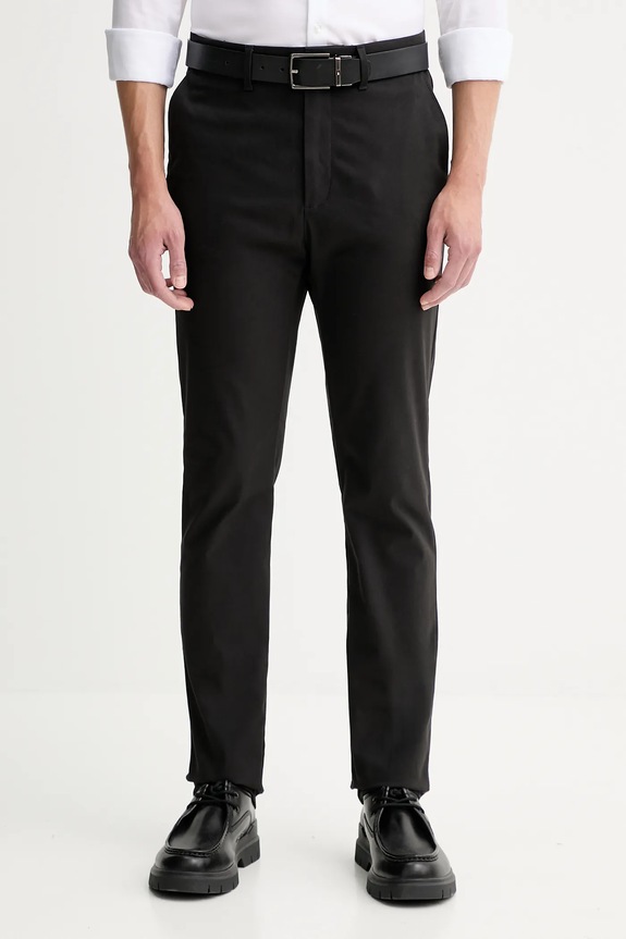 Παντελόνι Calvin Klein με ελαστάν μαύρο LV04LD613G