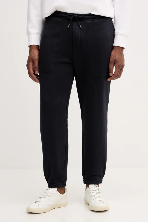 Bombažen spodnji del trenirke Armani Exchange Pletenina mornarsko modra XM001419.AF16434