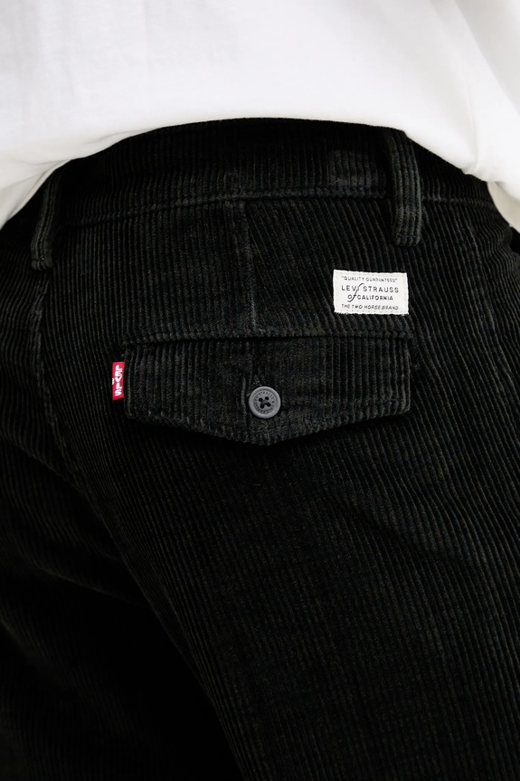 Κοτλέ παντελόνι Levi's μαύρο A5753.0060