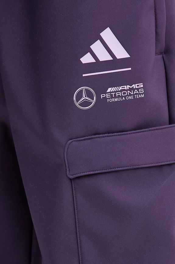 Kalhoty adidas x Mercedes JX8813 fialová