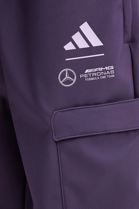 Kalhoty adidas x Mercedes JX8813 fialová
