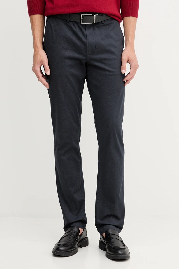 Tommy Hilfiger spodnie z elastanem granatowy MW0MW39700