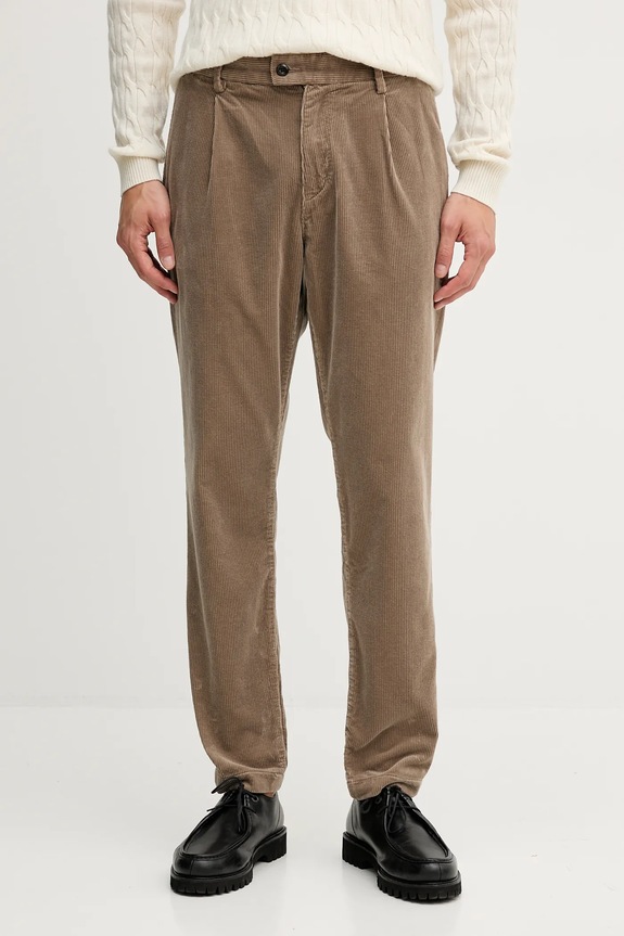 Tommy Hilfiger spodnie sztruksowe tkanina beżowy MW0MW40334