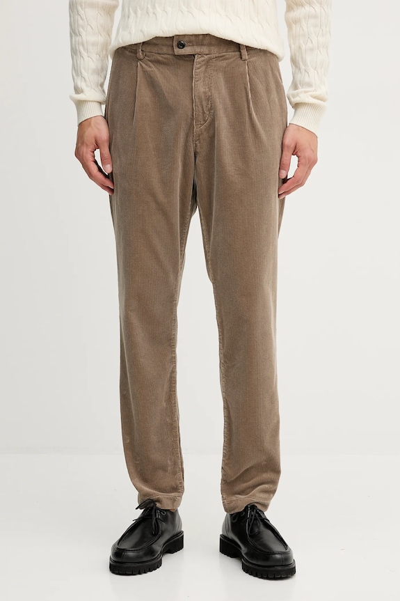 Tommy Hilfiger spodnie sztruksowe tkanina beżowy MW0MW40334