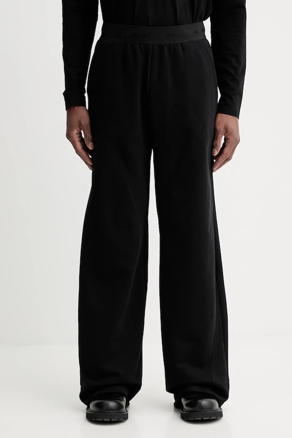 Heliot Emil spodnie dresowe bawełniane bawełna czarny AW25.M.10.215.BLK01