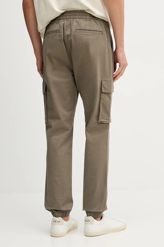 Odzież Calvin Klein Jeans spodnie cargo męskie bawełniane z elastanem LV04RD608G brązowy