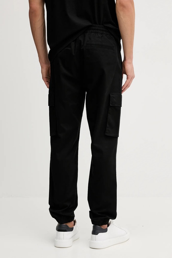 Odzież Calvin Klein Jeans spodnie cargo męskie bawełniane z elastanem LV04RD608G czarny