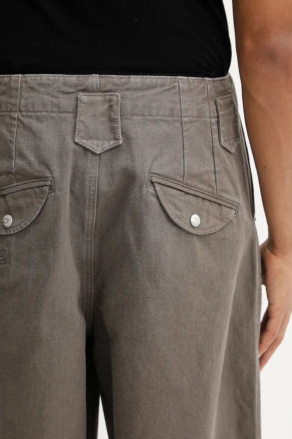 Бавовняні штани Kenzo Double Knee Pant FF65PA2469GU коричневий