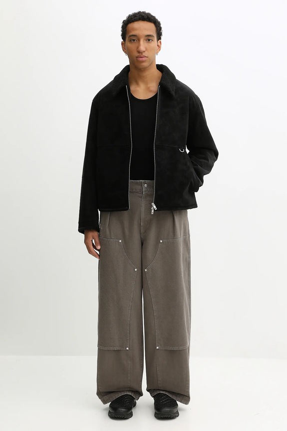 Kenzo pantaloni in cotone Double Knee Pant FF65PA2469GU