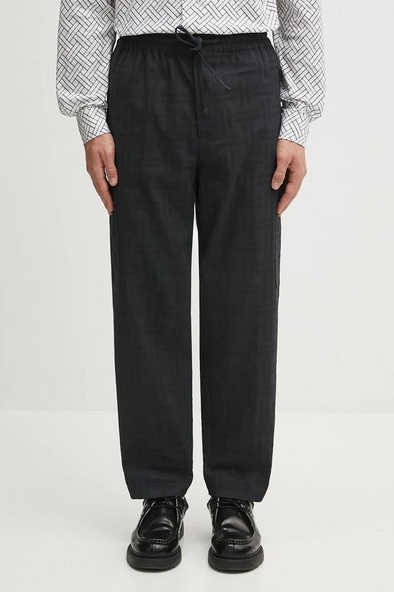 Штани Kenzo Weave Cargo Jogpant тканина чорний FF65PA5019JF