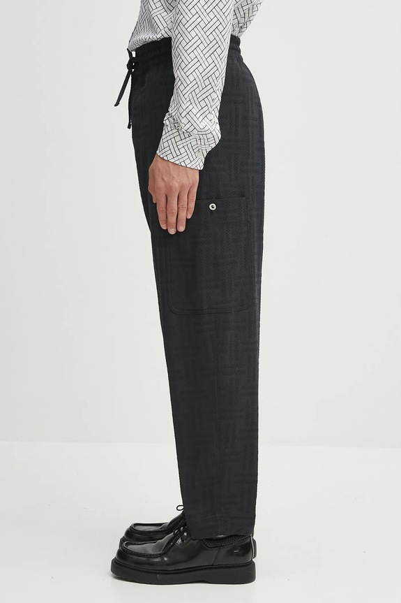 Штани Kenzo Weave Cargo Jogpant FF65PA5019JF чорний AW25