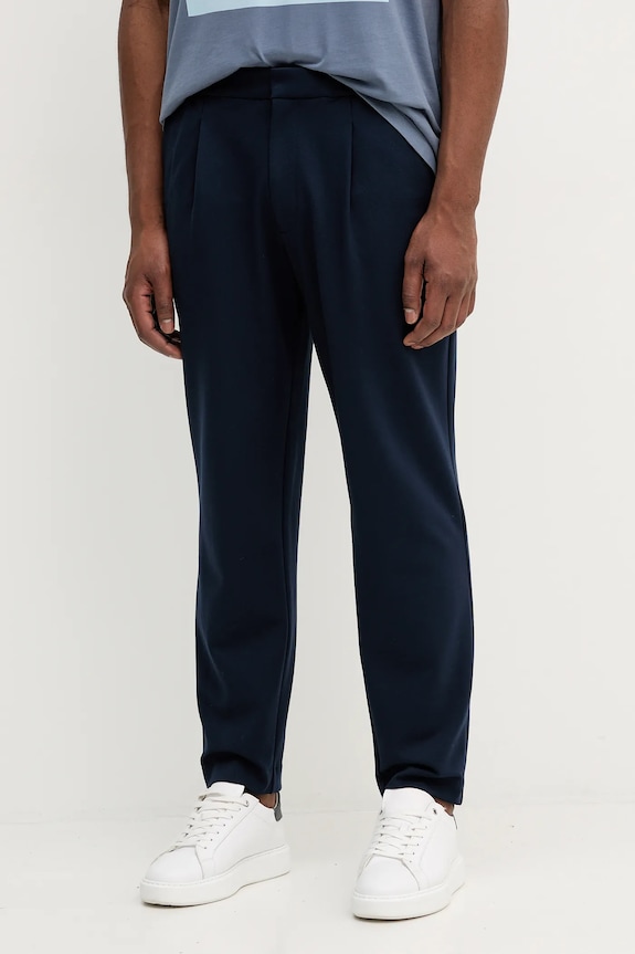 Nohavice Calvin Klein s elastanom tmavomodrá LV04LE613G