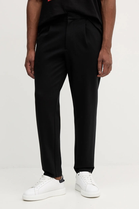 Nohavice Calvin Klein s elastanom čierna LV04LE613G