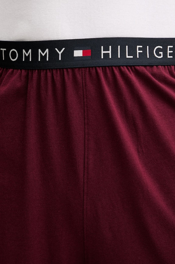 Tommy Hilfiger pantaloni da pigiama da uomo in cotone con elastan granata UM0UM03654
