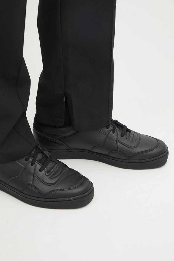 Hlače s vunom Filling Pieces Coach Twill Wool crna 422550500247