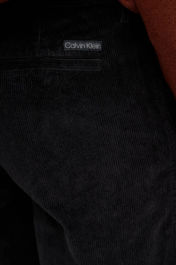 Calvin Klein Jeans pantaloni de catifea cord negru LV04RD605G