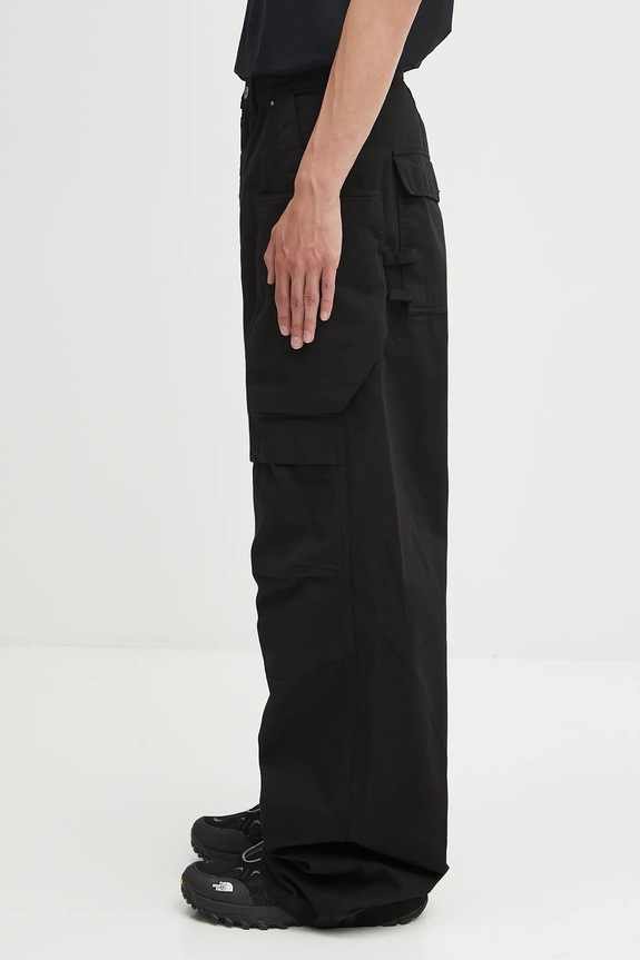 Rick Owens DRKSHDW pantaloni in cotone Stefan Cargo DU02E7368.TW nero AW25