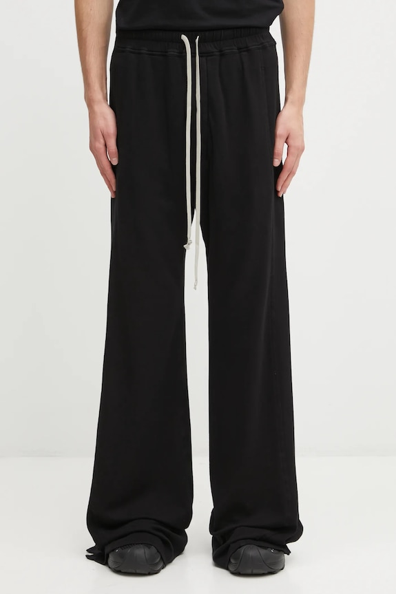 Rick Owens DRKSHDW cotton joggers Pusher Pants plain black DU02E7393.JDB