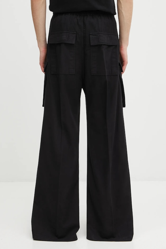 Odzież Rick Owens DRKSHDW spodnie bawełniane Double Cargo Jumbo Belas DU02E7398.CFL czarny