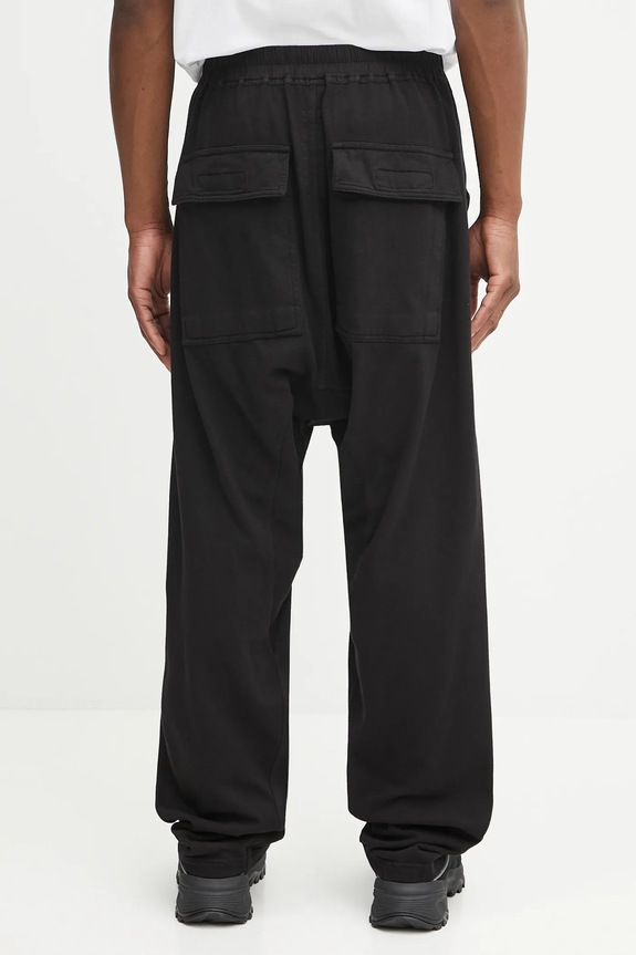 Clothing Rick Owens DRKSHDW cotton joggers Classic Cargo Drawstring DU02E7370.RIG black