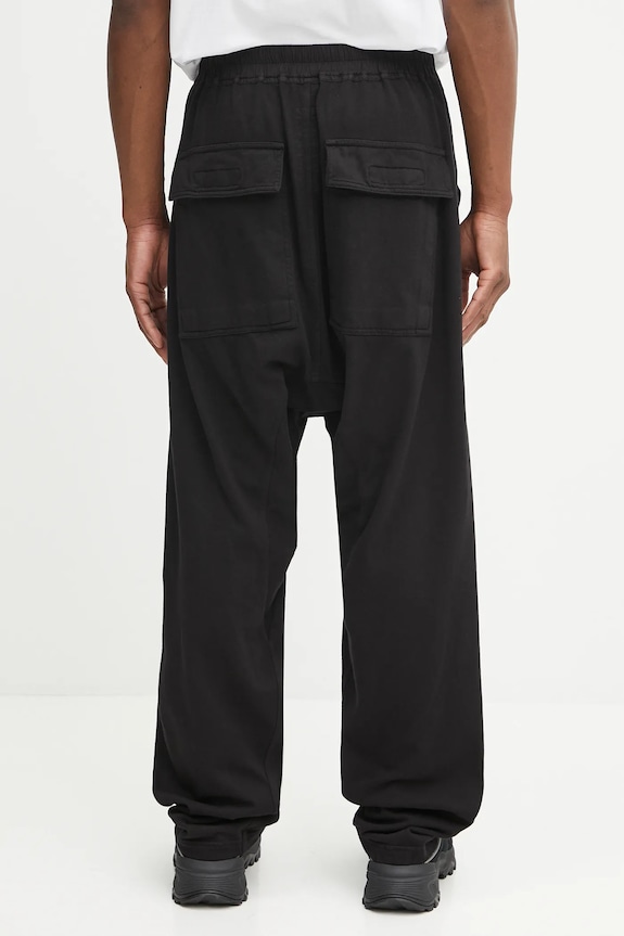 Clothing Rick Owens DRKSHDW cotton joggers Classic Cargo Drawstring DU02E7370.RIG black