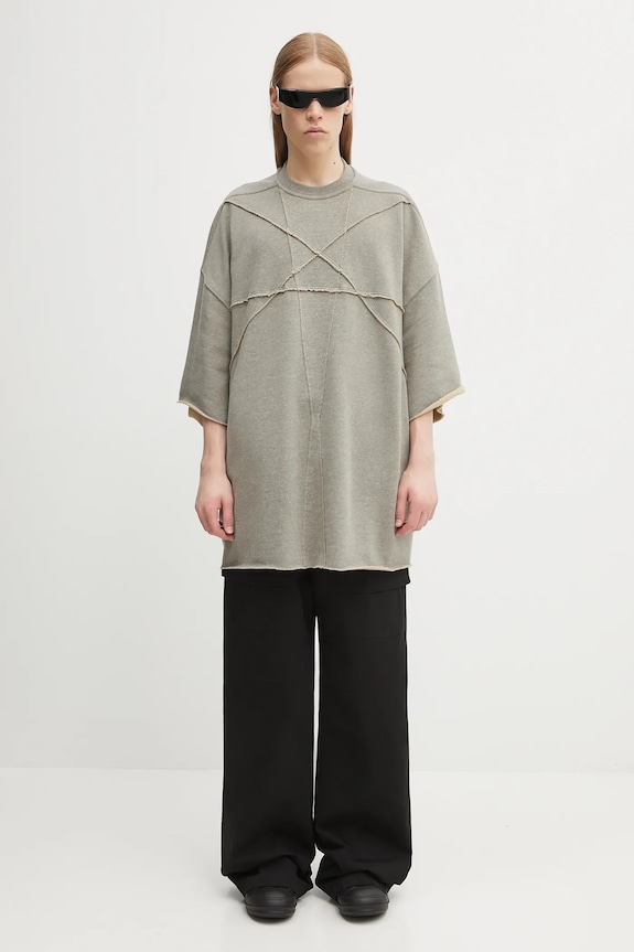 Rick Owens DRKSHDW cotton trousers Creatch Wide Cargo Drawstring DU02E7394.TW black