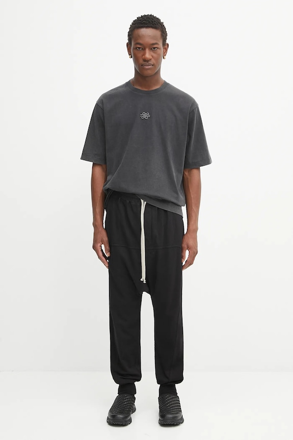 Rick Owens DRKSHDW cotton joggers Prisoner Drawstring DU02E7395.RIG black