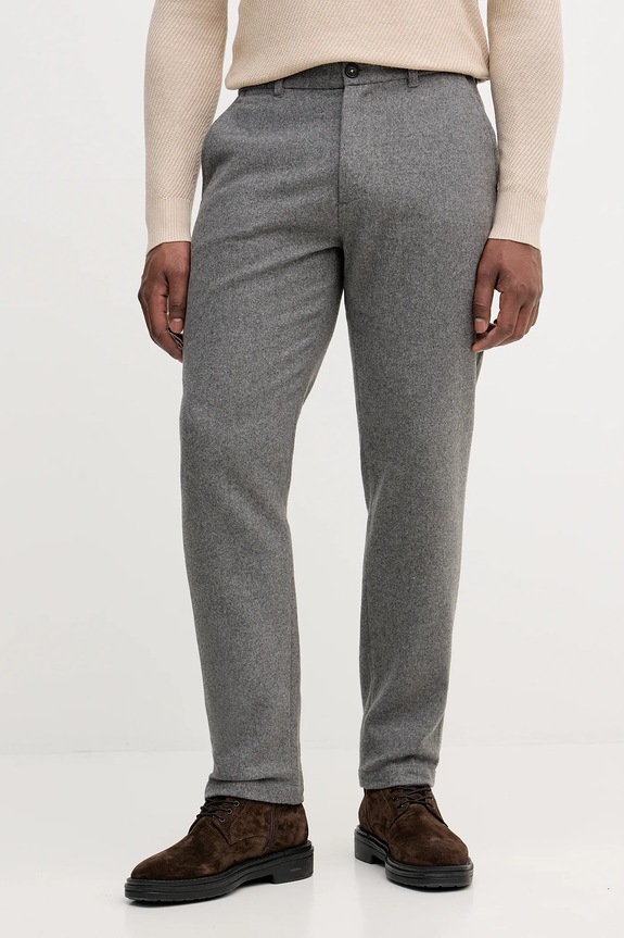 Barbour gyapjú nadrág sima szürke MTR0778