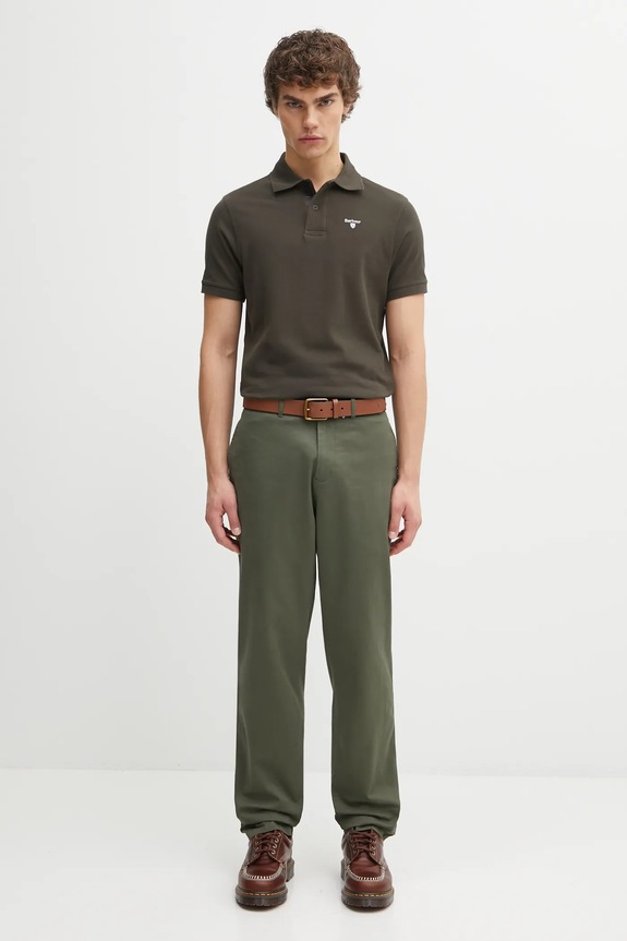 Fred Perry spodnie bawełniane zielony T9130
