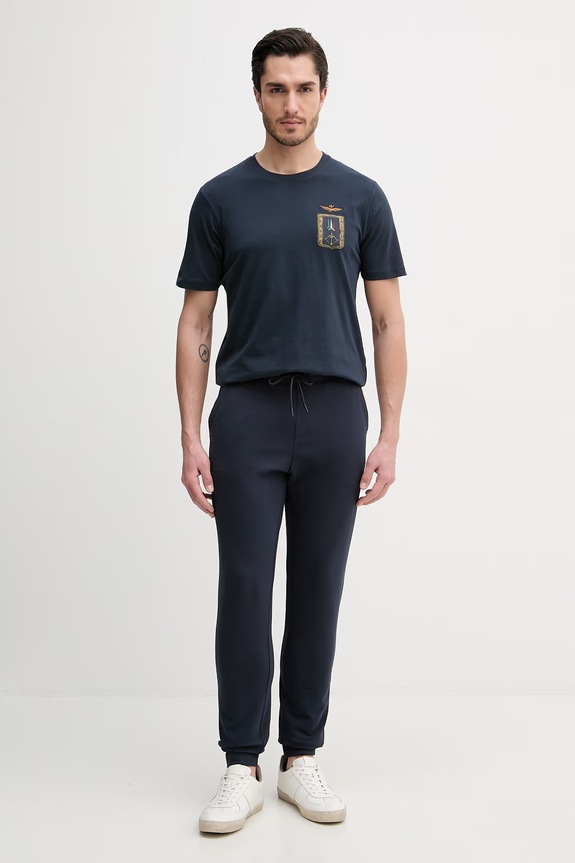 Aeronautica Militare pantaloni de trening PF0872UF00459 bleumarin SS26