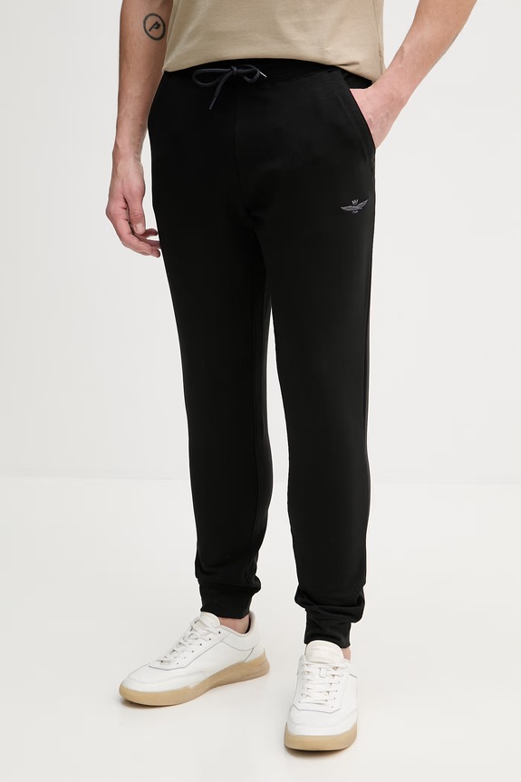 Aeronautica Militare pantaloni de trening negru PF0872UF00459