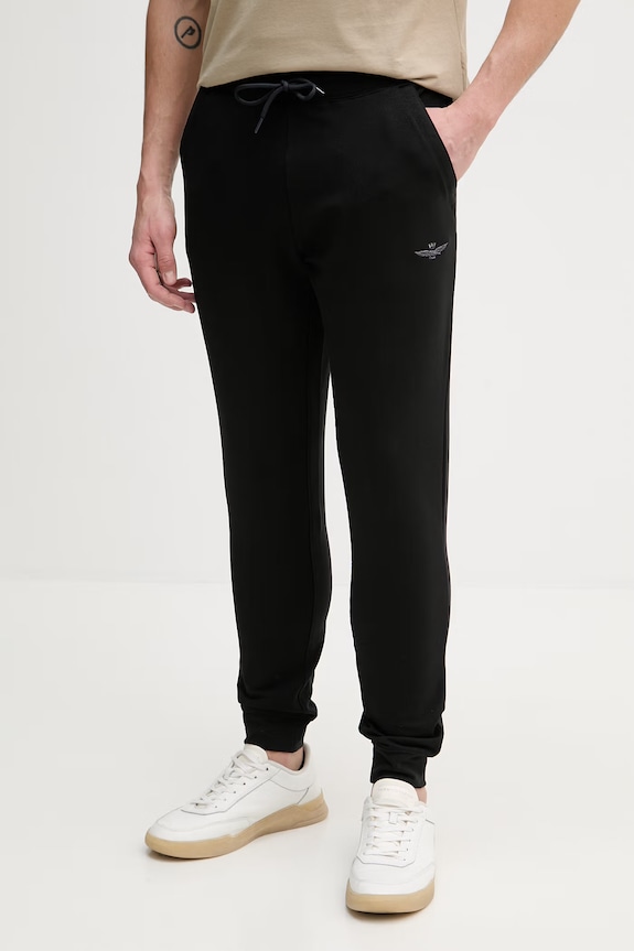 Aeronautica Militare pantaloni de trening negru PF0872UF00459