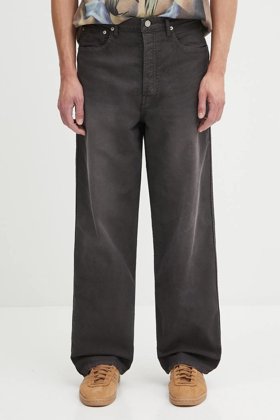 Visvim pantaloni in cotone fluxus 01 ex wide cotone marrone 125105008001