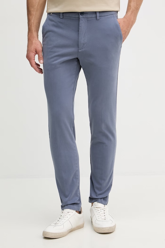 BOSS παντελόνι chino Ανδρικό από βαμβάκι με ελαστάν H-Kaiton1 μπλε 50543312