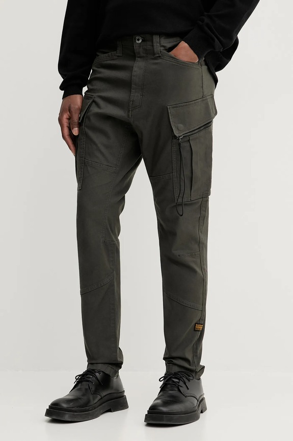 G-Star spodnie Zip Pkt 3D Skinny Cargo 2.0 tkanina zielony D24307.E172