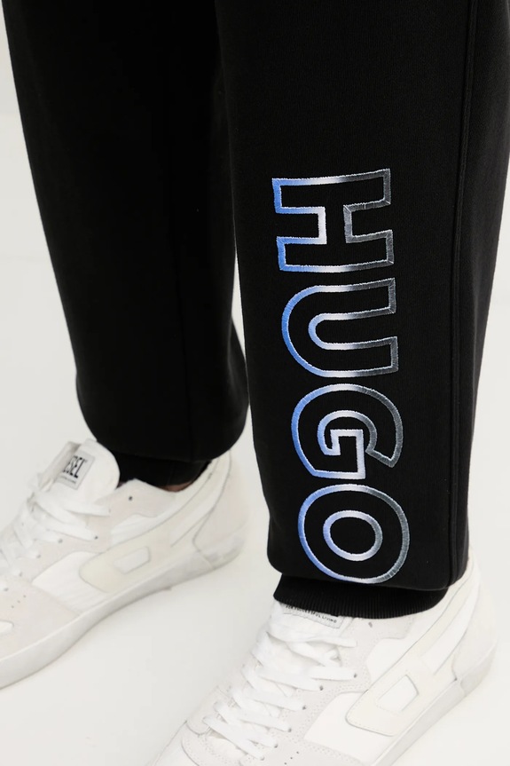HUGO Blue pantaloni de trening din bumbac Nogtro negru 50549149