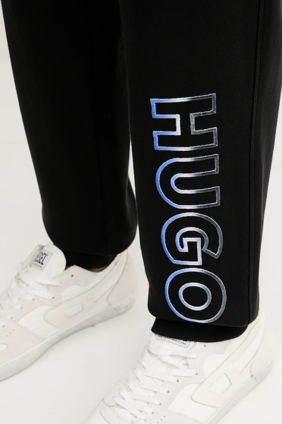 HUGO Blue pantaloni de trening din bumbac Nogtro negru 50549149
