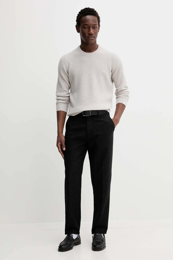 Marc O'Polo pantaloni con lana 529017010198 nero AW25