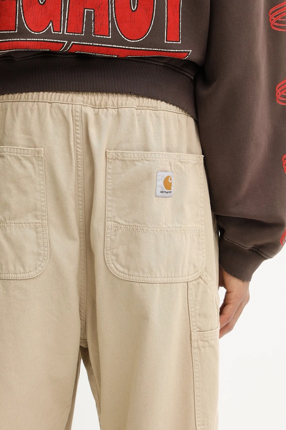 Памучен панталон Carhartt WIP Flint Pant бежов I029919.G1GD