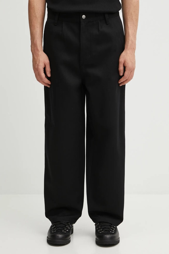 Carhartt WIP spodnie bawełniane Holden Pant gładkie czarny I035670.8901