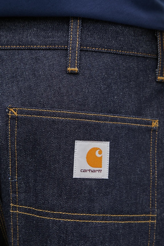 Джинси Carhartt WIP Double Knee Pant I032699.101 темно-синій