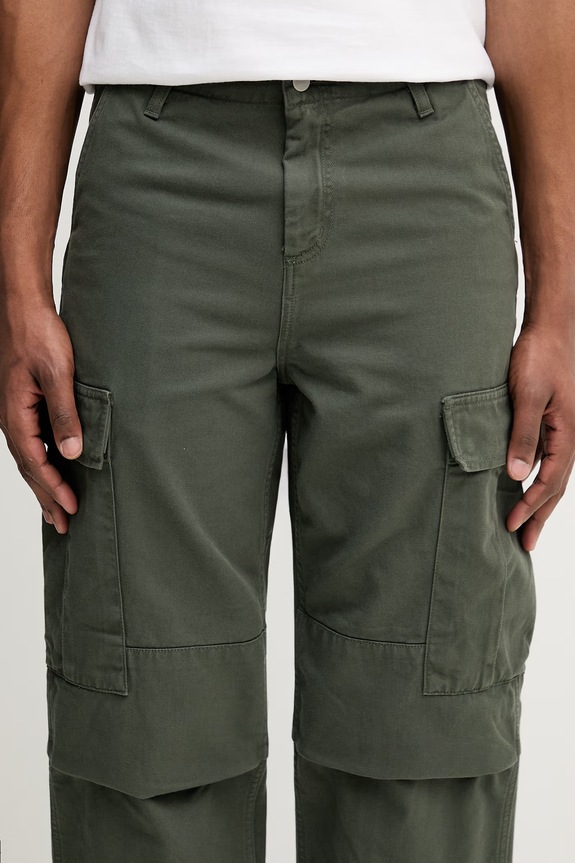 Памучен панталон Carhartt WIP Regular Cargo Pant зелен I030475.2ZXGD