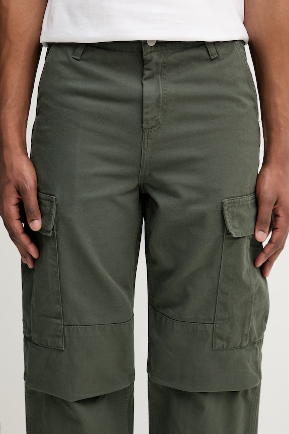 Памучен панталон Carhartt WIP Regular Cargo Pant зелен I030475.2ZXGD
