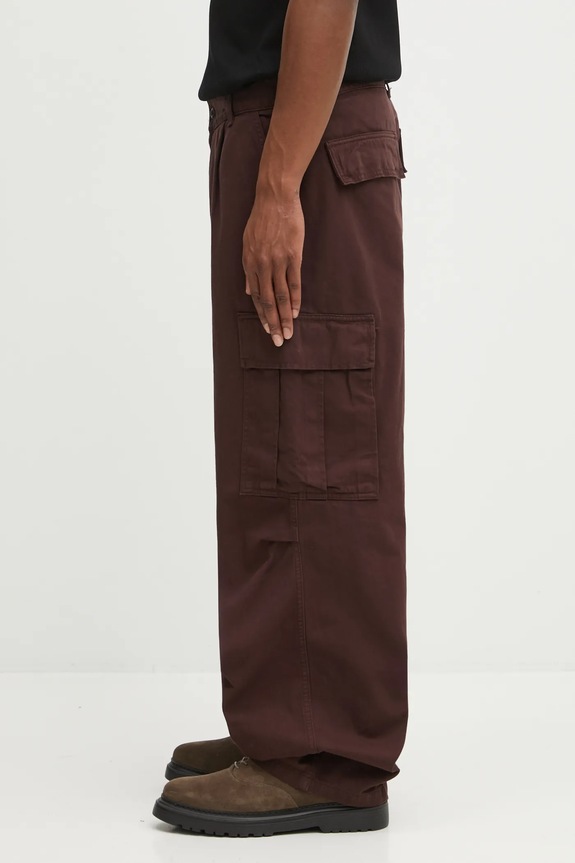 Carhartt WIP spodnie bawełniane Cole Cargo Pant I031218.33HGD fioletowy AW25