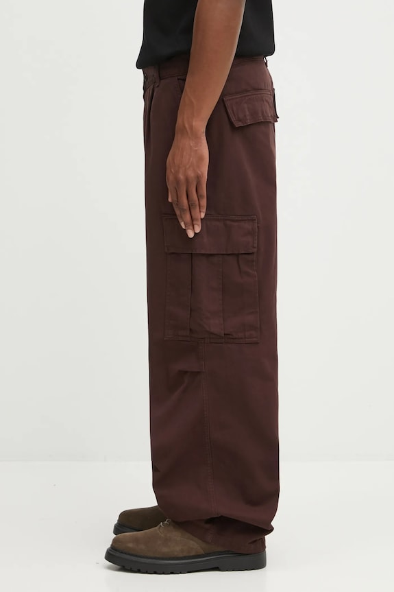 Carhartt WIP spodnie bawełniane Cole Cargo Pant I031218.33HGD fioletowy AW25